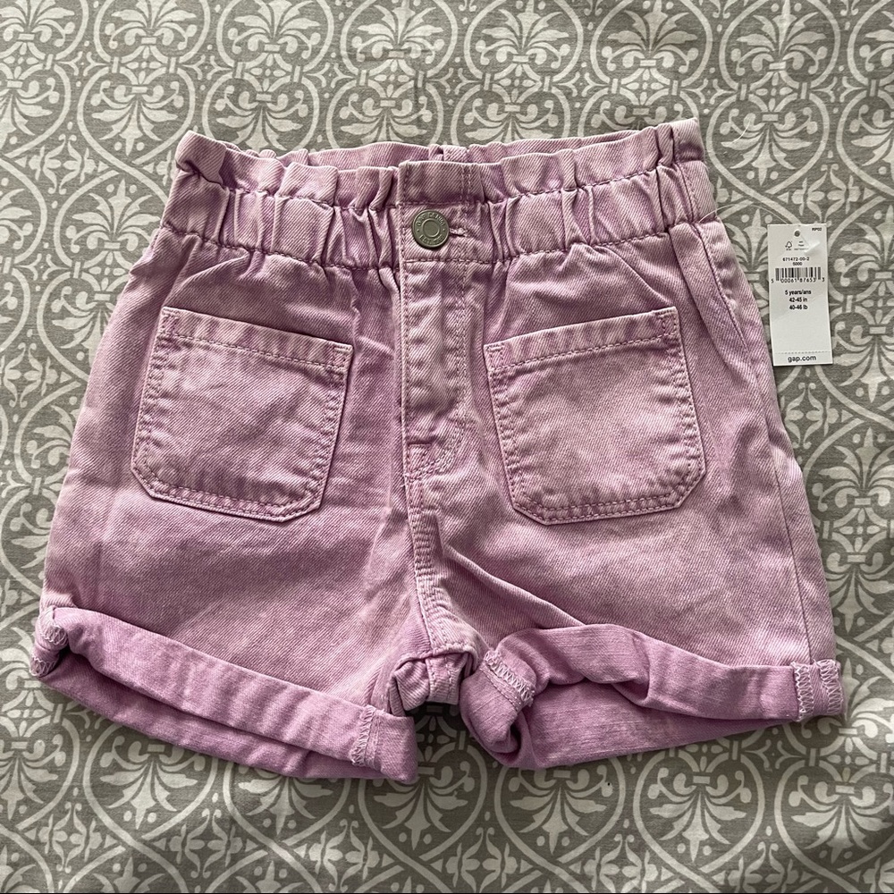 NWT - Baby Gap Lilac Colored Denim Shorts - Size 5